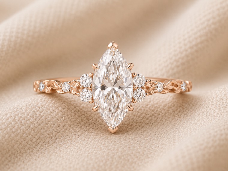 Marquise-cut ring