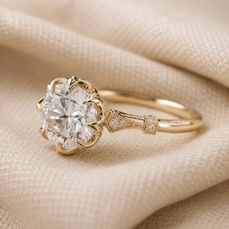 Round brilliant solitaire